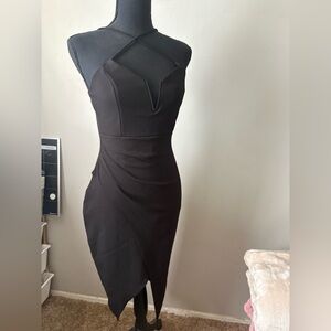 Windsor Black Midi Dress